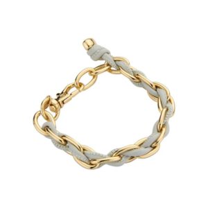 gevlochten touw goud grijs armband