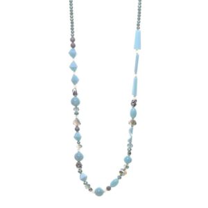 kralen koraal blauw ketting